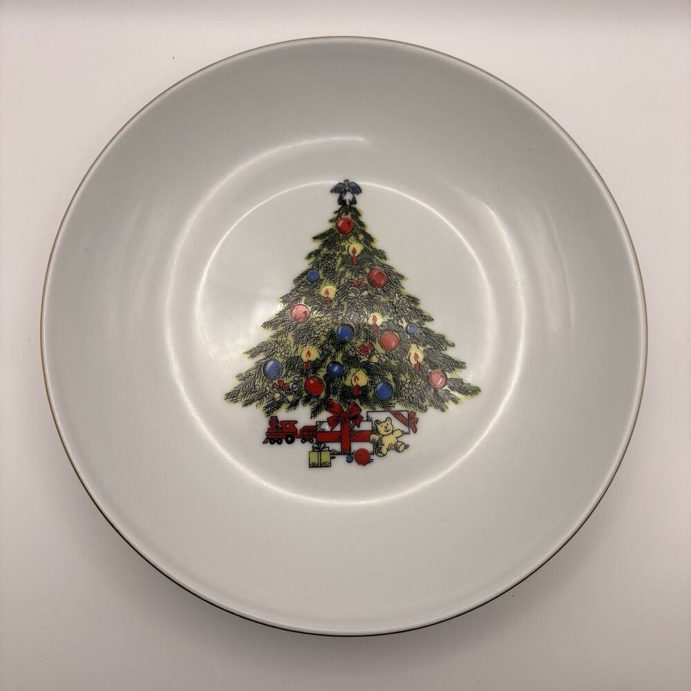 Jamestown Christmas Tree Soup / Cereal Bowl Holiday Vintage